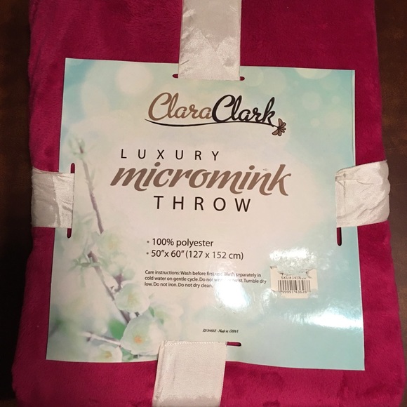 Clara Clark Pink luxury micromink throw - Picture 1 of 2